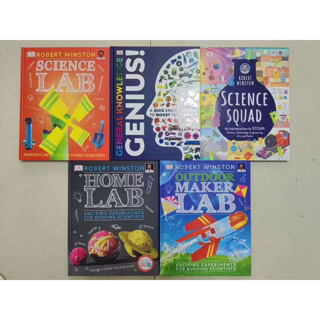 DK series General Knowledge Genius/Ourdoor Maker Lab/Science Lab/Home Lab/Science Squad English hardcover book for children 5-12yr